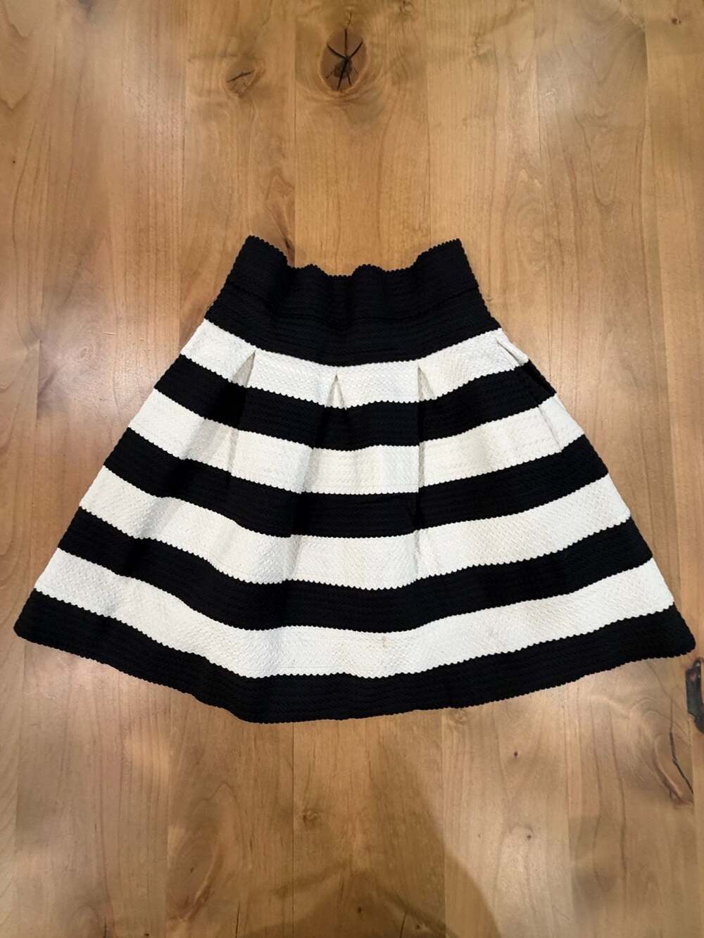 Wishlist Black And White Striped Pull On Skirt